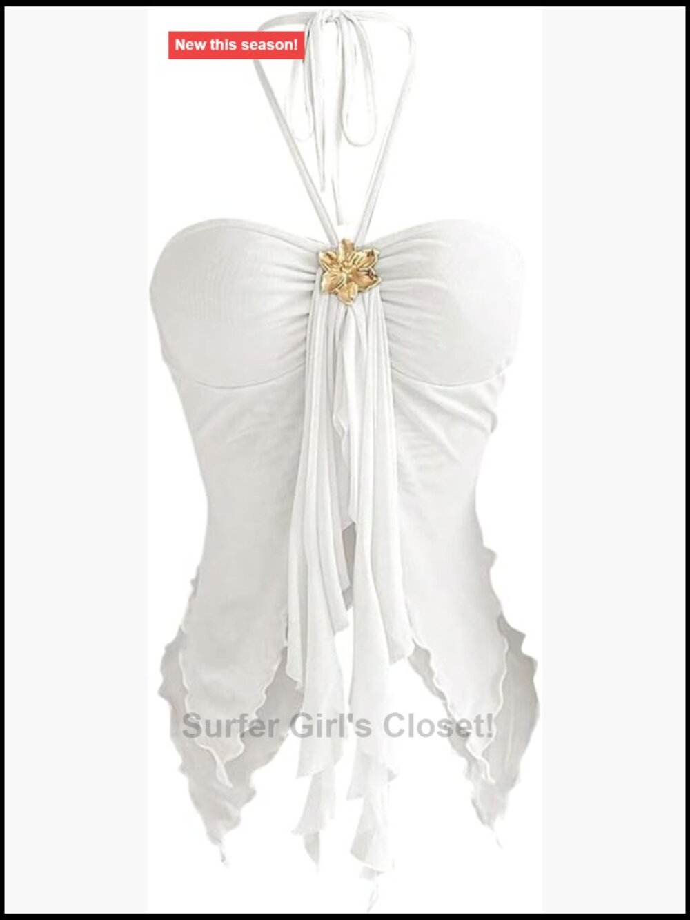 Sleeveless Backless Halter Cami Top Asymmetrical Peplum High Stretch